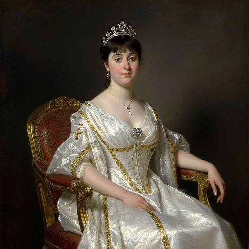 Regal 19th-Century Classical Portrait
