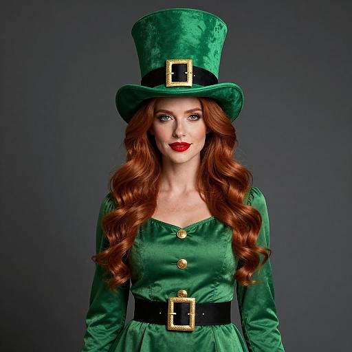 Fantasy Leprechaun Woman in Costume