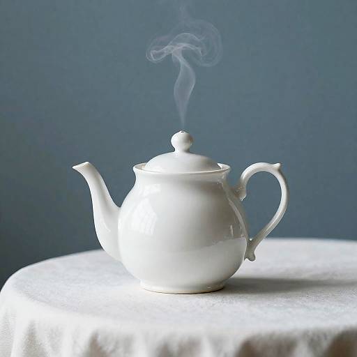 Elegant Vintage Ceramic Teapot, Slate Blue