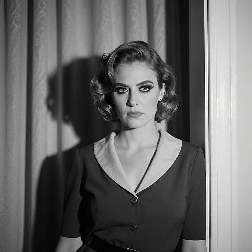 Dramatic Portrait of a Woman in Doorway