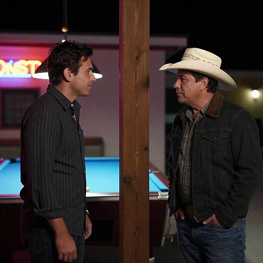 Nighttime Conversation Between Two Men