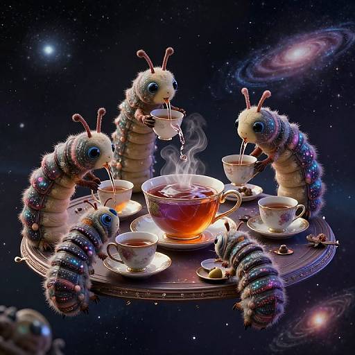 Galactic Tea Party on Star Caterpillars