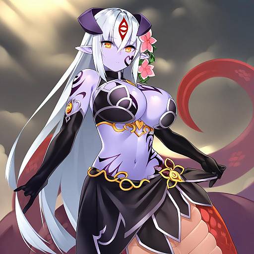 Illustration of Alipheese fateburn xvi, mon-musu quest! in the style of 23 (real xxiii)