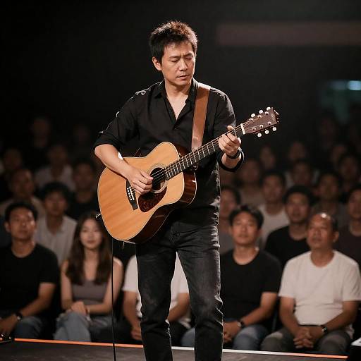 Solo Acoustic Guitarist in Spotlight