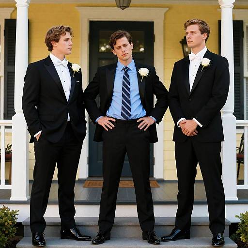 Formal Portrait of Tuxedoed Men