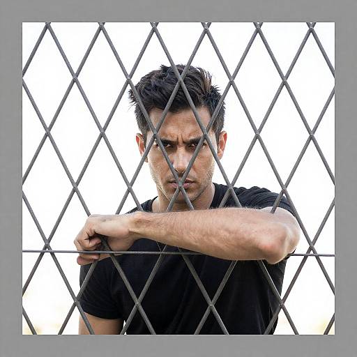 Intense Portrait Against Bright Background