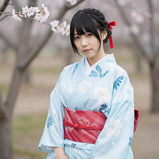 Japanese Cosplay Woman in Kimono
