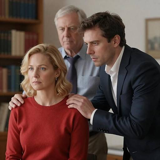 Dramatic Indoor Portrait of Three Figures