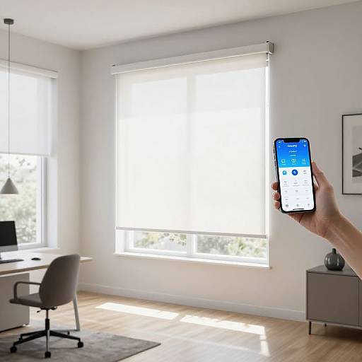 Smart Motorized Blinds in Office