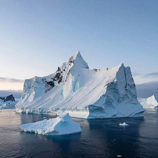 Hyperrealistic Iceberg Landscape at Dawn