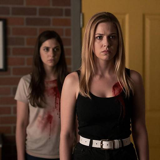 Tense Blood-Stained Encounter by Door