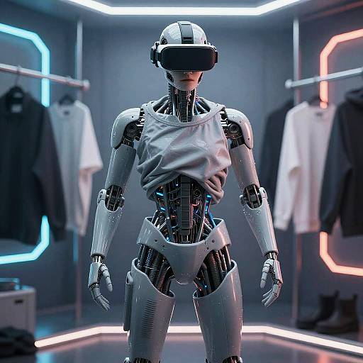 AI Editing Nude Model in Cyberpunk VR