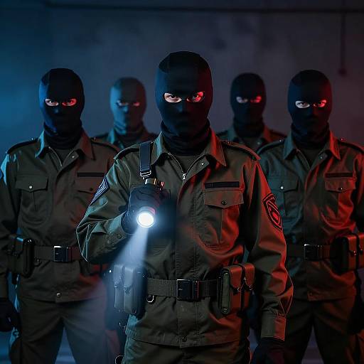 Mysterious Figures in Dramatic Lighting