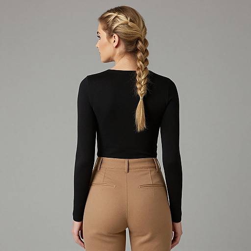 Blonde Woman in Braided Ponytail