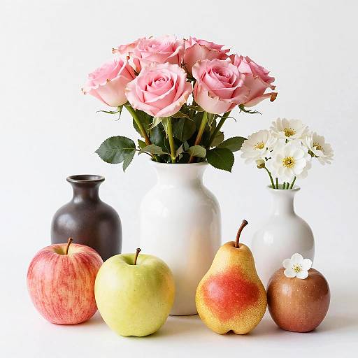 Bright Colorful Still Life with Flowers