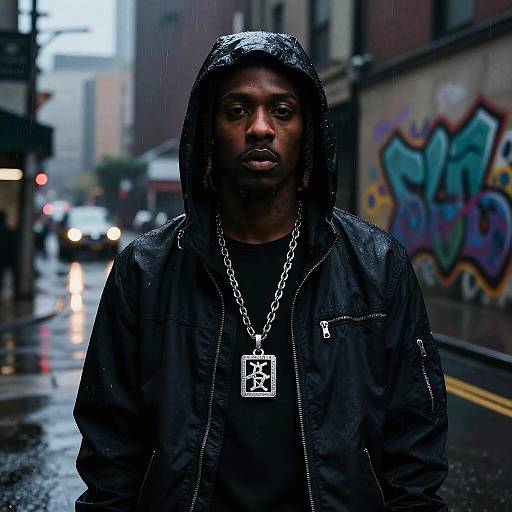 Moody Cyberpunk Future Rapper Wallpaper