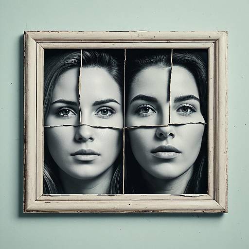 Contrasting Emotions in Broken Frame