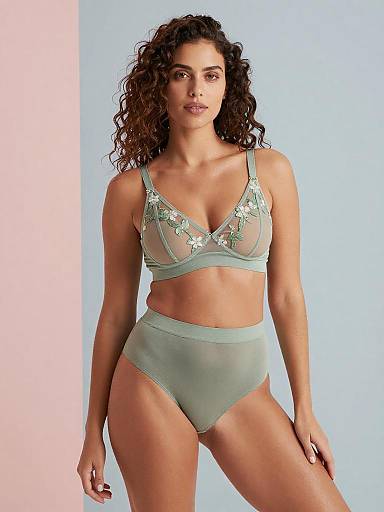 Sage Maternity Mesh Lingerie Editorial