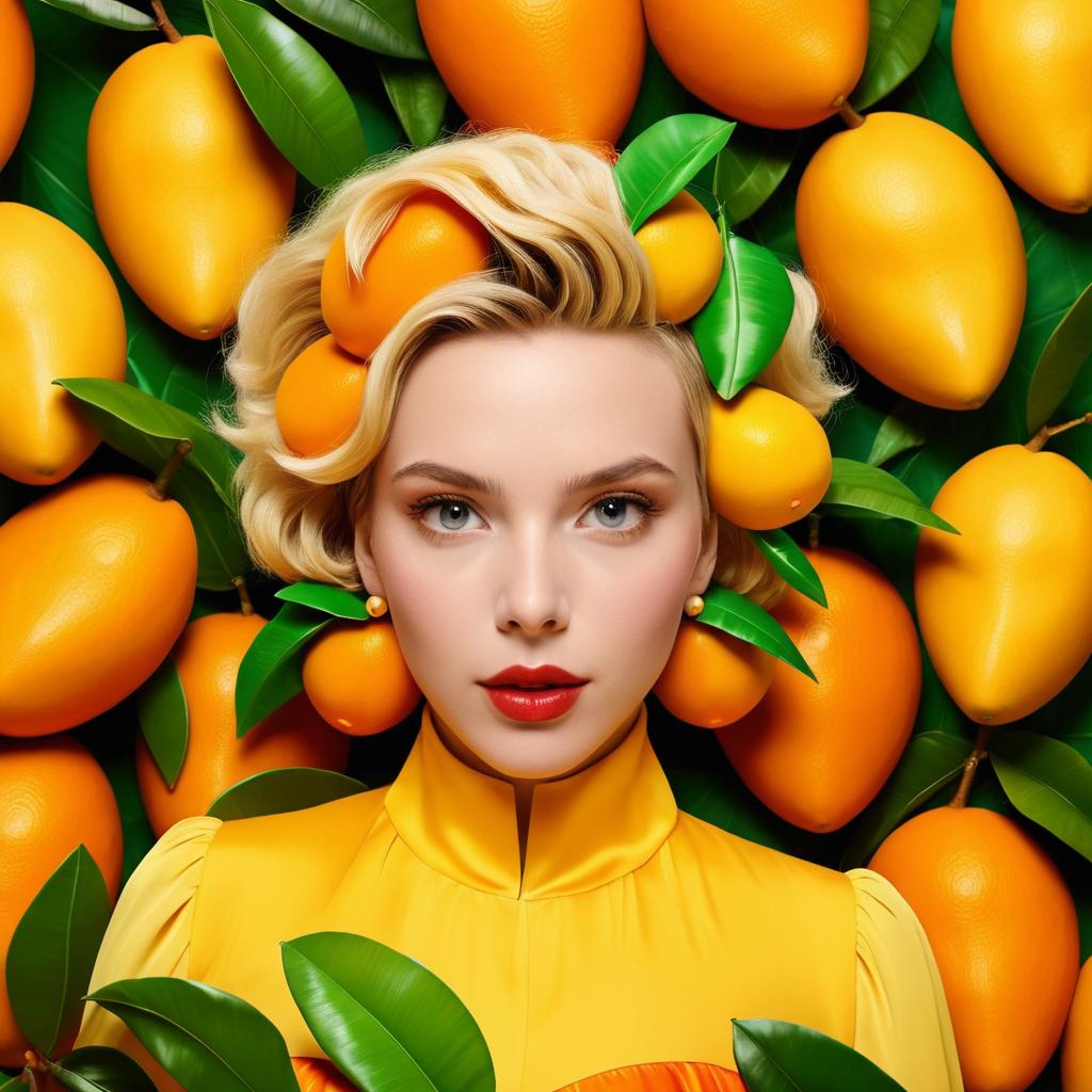 Scarlett Johansson as a Whimsical Mango