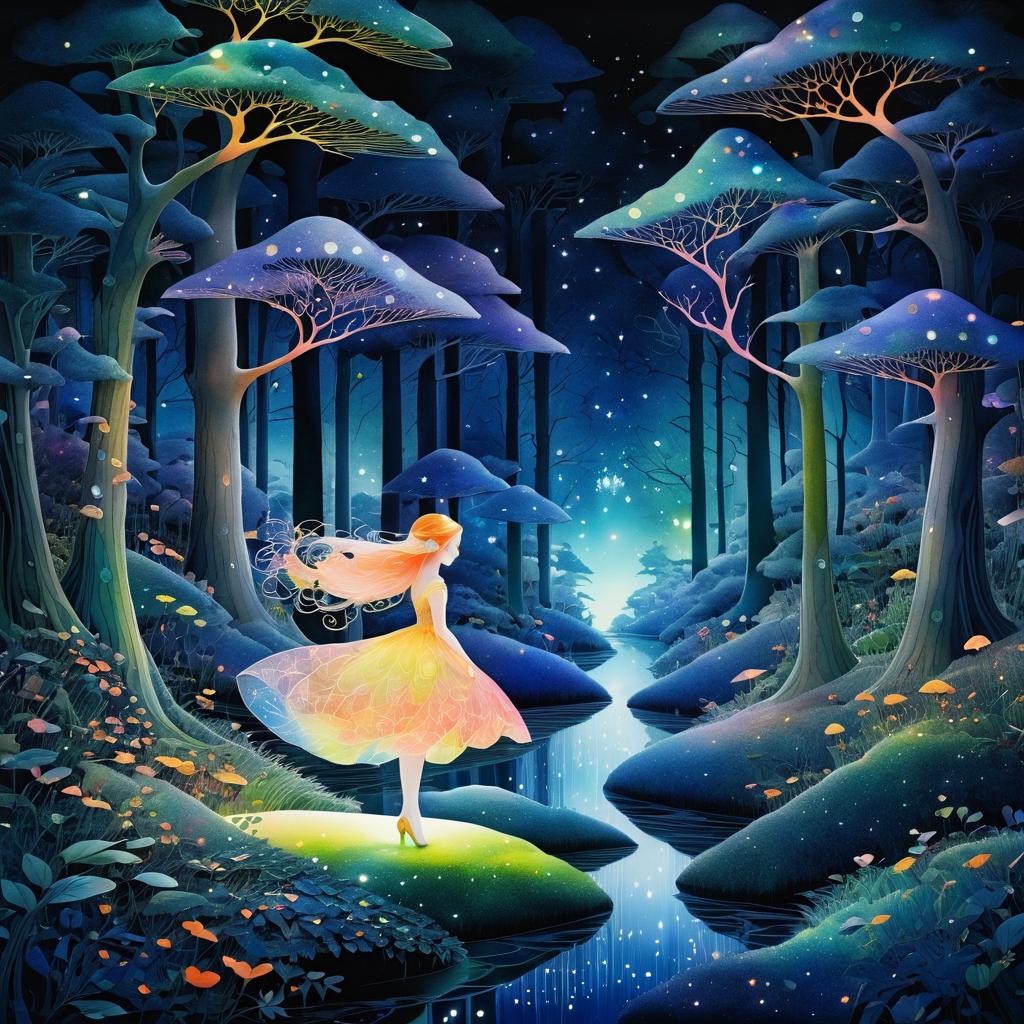 Enchanting Fairy and Creatures in Forest