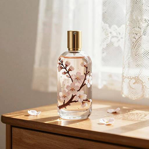 Cherry Blossom Perfume Bottle Art