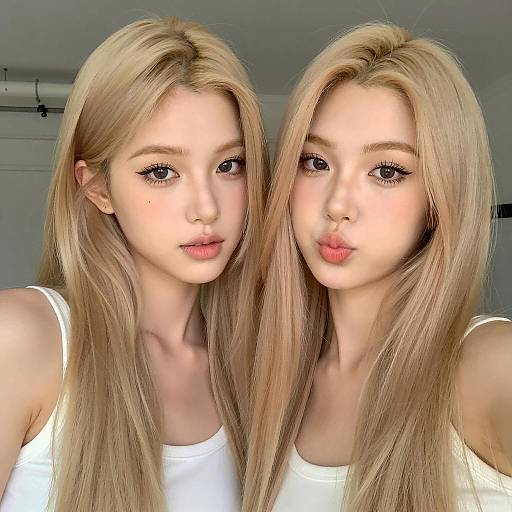 Portrait of Two Blonde Women Together