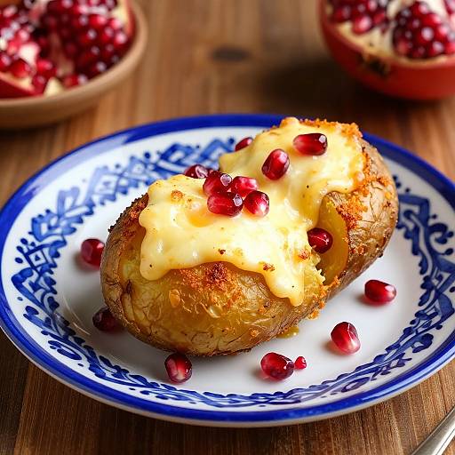 Turkish Stuffed Potato with Pomegranate