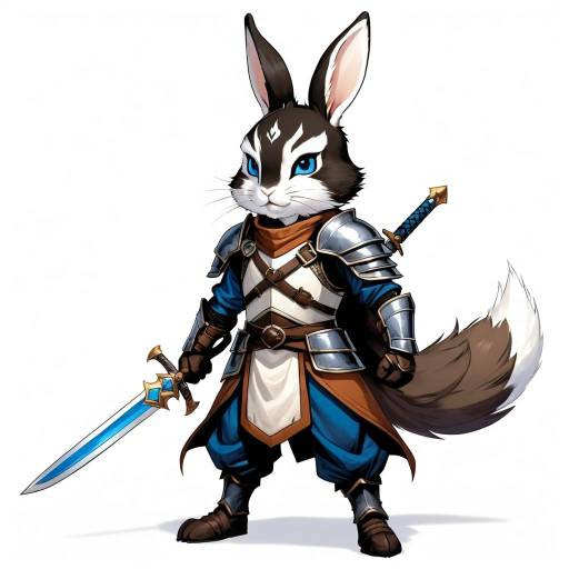 Brooding Warrior with Rabbit Attributes Brooding Warrior with Rabbit Attributes