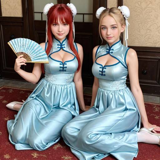 Charming Indoor Portrait of Two Girls