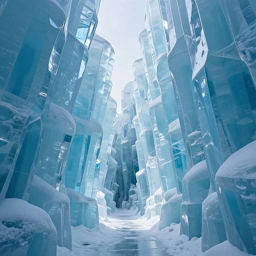 3D Ice Tower Dreamscape Corridor