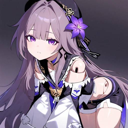 Purple-Eyed Girl with Doll Joints