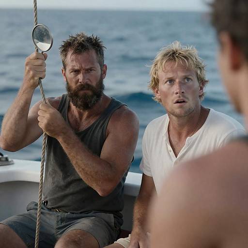 Intense Men on a Boat Adventure