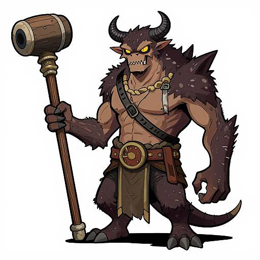 Bold Lines Fantasy Monster Illustration