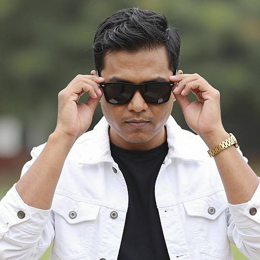 Stylish Man in Sunglasses Outdoors