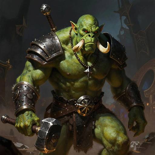 Orc Warrior with Warhammer