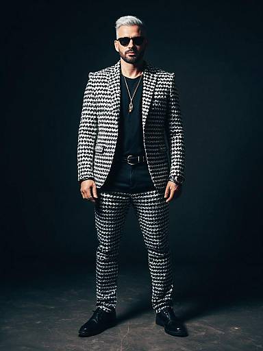 Full-Body Modern Mens Fashion Photo