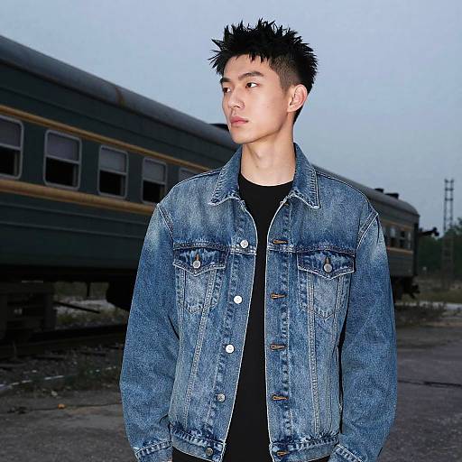 Faux Hawk Fade in Twilight Train Yard