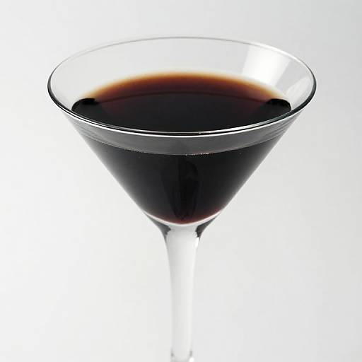 Glossy Black Martini Glass Photo