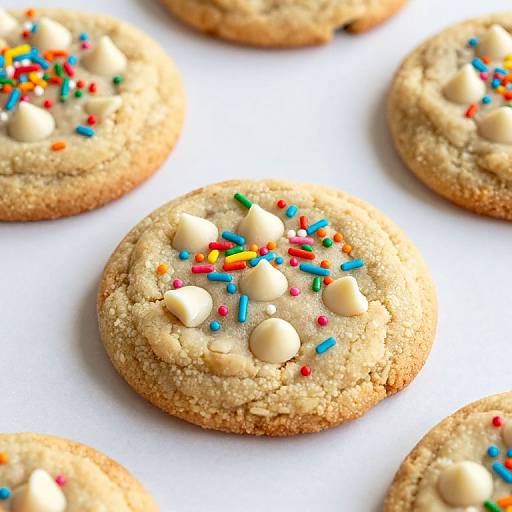 Colorful Sprinkle and White Chocolate Cookies