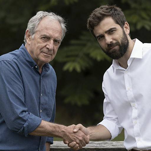 Handshake Between Two Generations Outdoors