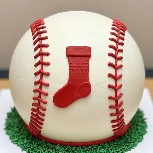 Surreal Baseball-Themed Whimsical Cake