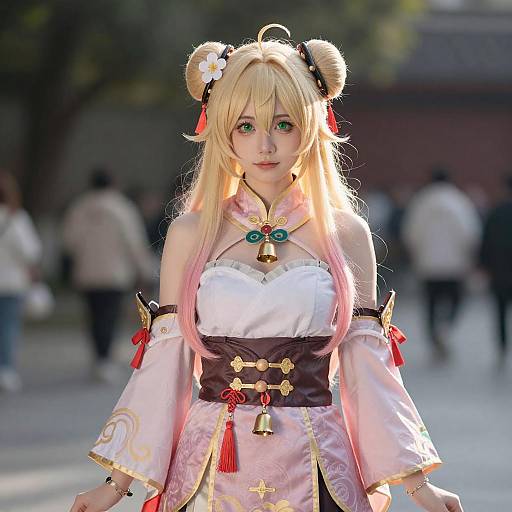 Lifestyle costume photo of Momosuzu nene (old design). Cosplay clothes