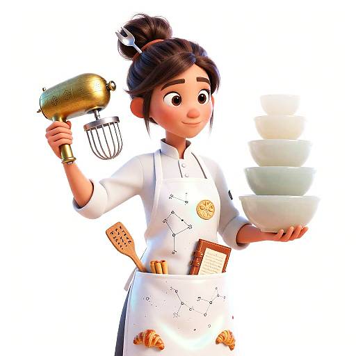 Whimsical 3D Pastry Alchemist Character