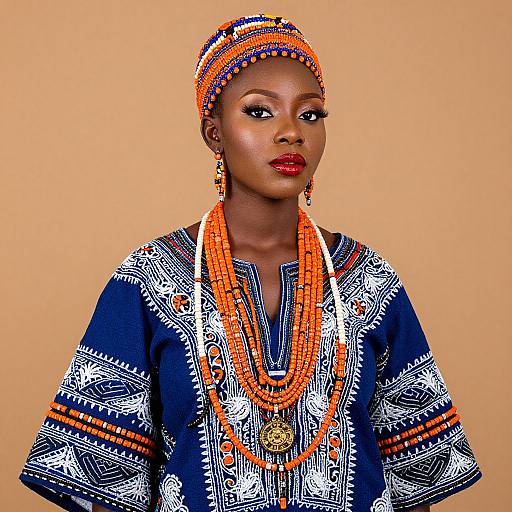 Woman in Traditional African Attire