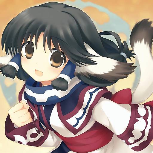 Illustration of Aruruu, utawarerumono in the style of Tachitsu teto