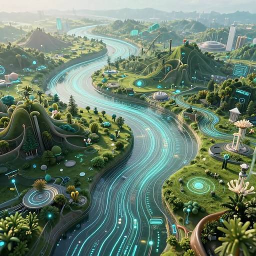 Futuristic Data Streams Transforming Landscape