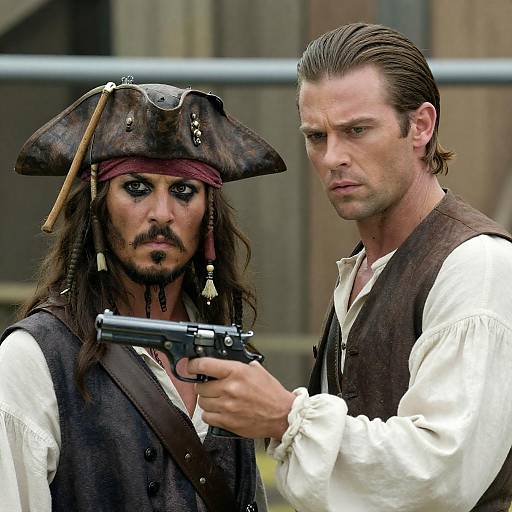 Intense Pirate and Concerned Companion Portrait