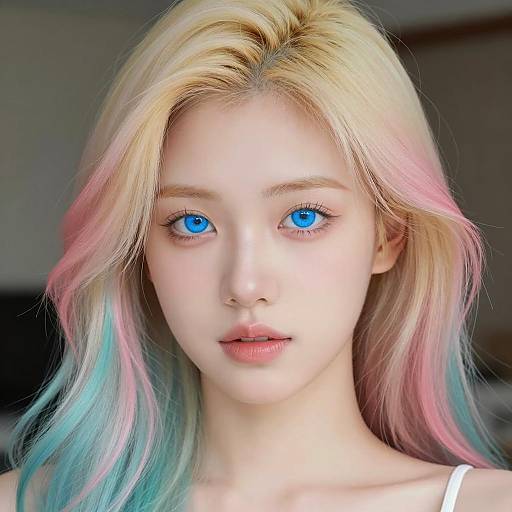 Vibrant Fantasy Portrait of a Young Woman