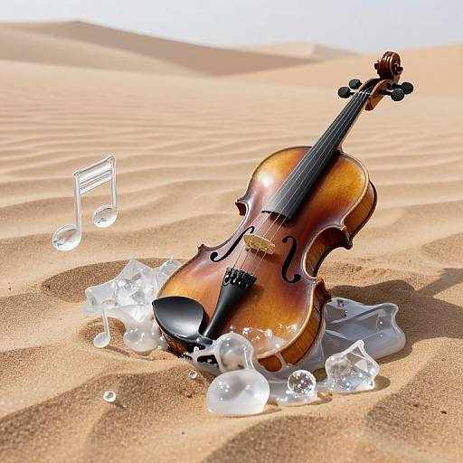 Melting Violins in Crystal Desert