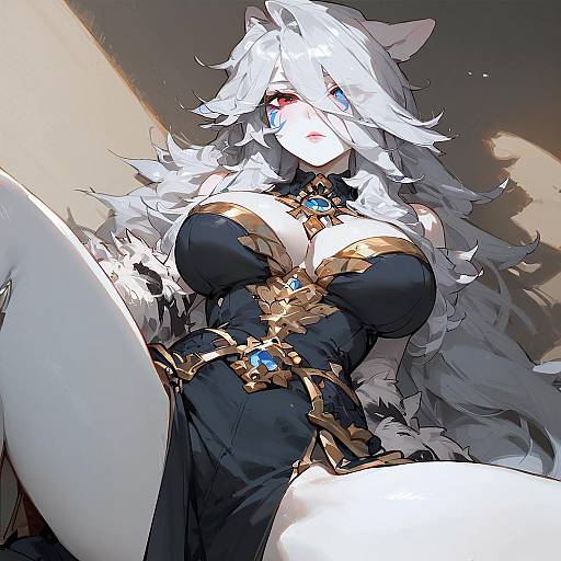 Heterochromatic Anime Girl Portrait